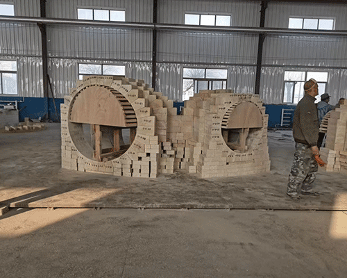 熱風爐燃燒口組合磚，紅柱石磚